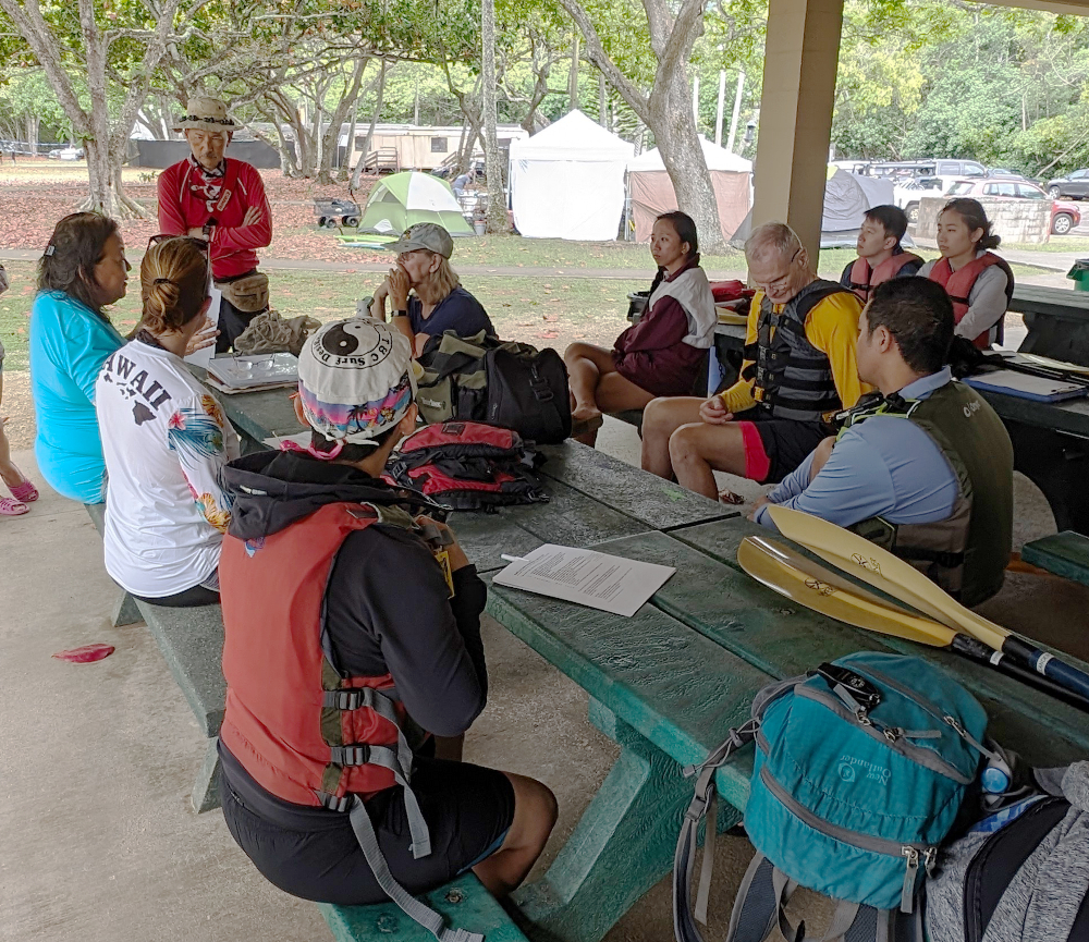Intro to Kayaking clinic participants