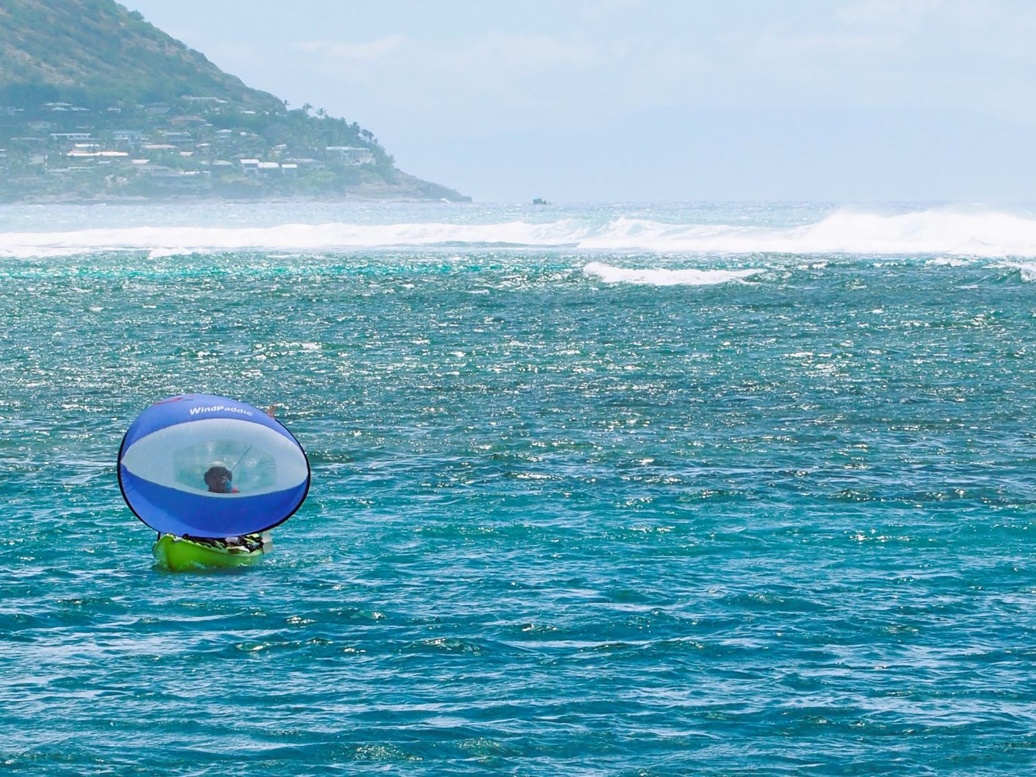 Kayak with WindPaddle sail